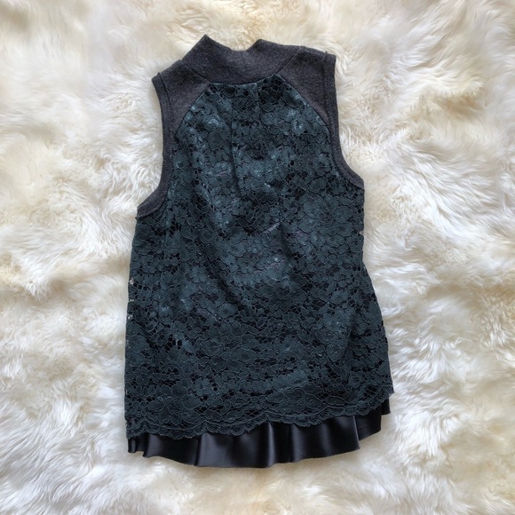 Anthropologie Moth Lace Back Sweater Mock Neck Top - Picture 7 of 7